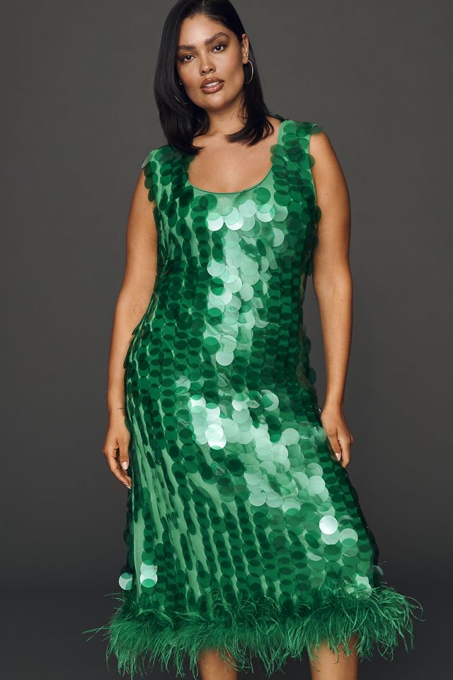 Hutch Scoop-Neck Sequin Midi Dress #4
