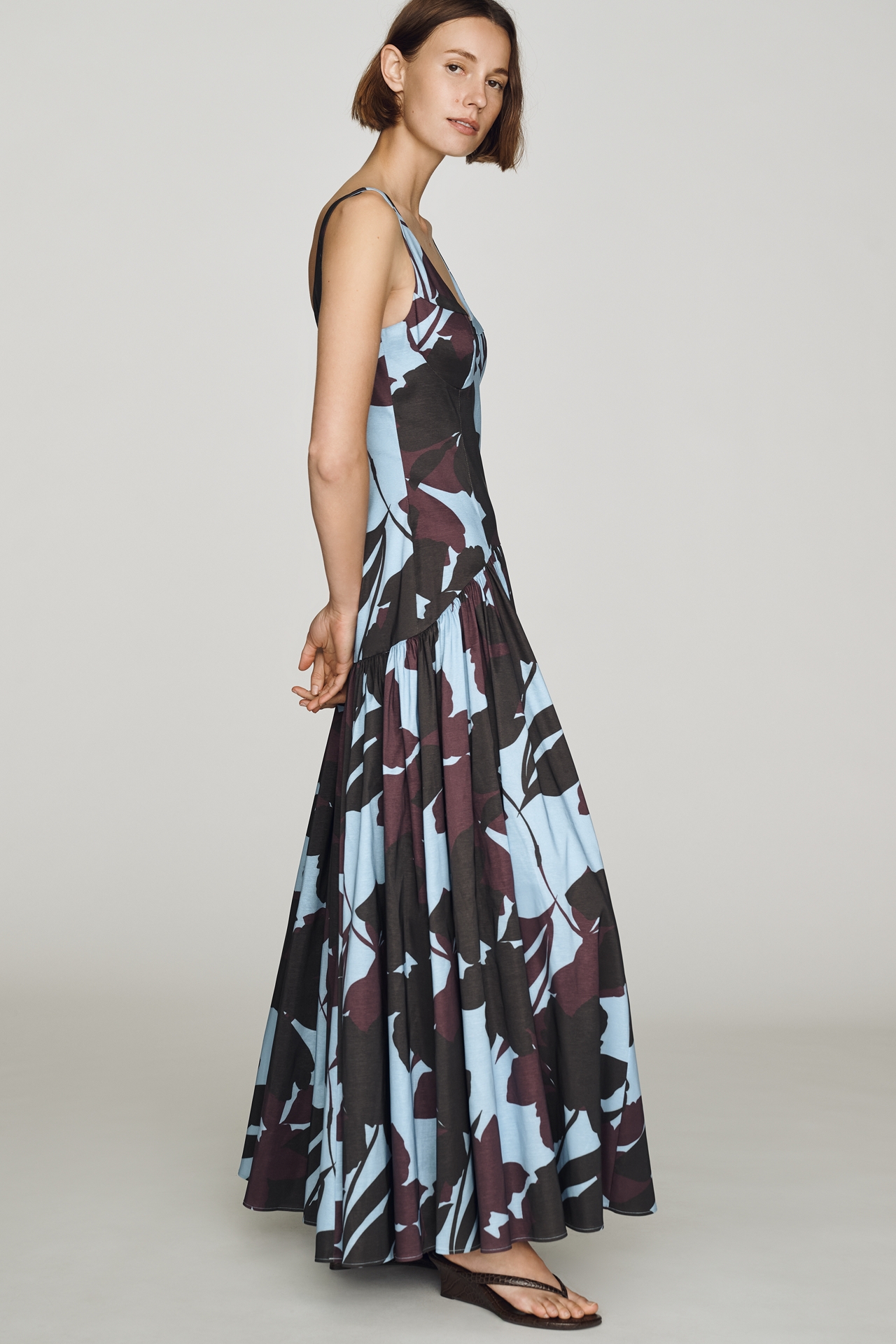Hutch Fern Block-Print Maxi Dress
