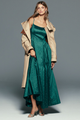 Hutch Cotton Blend Fit-and-Flare Maxi Dress by Anthropologie