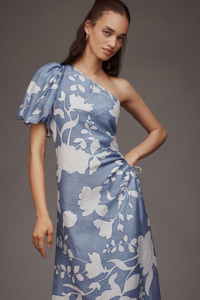 KIVARI Amelie One-Shoulder Side-Cutout A-Line Maxi Dress #2