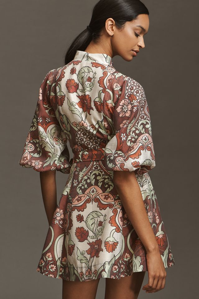 Mestiza Valencia Linen Blend Fit & Flare Mini Dress