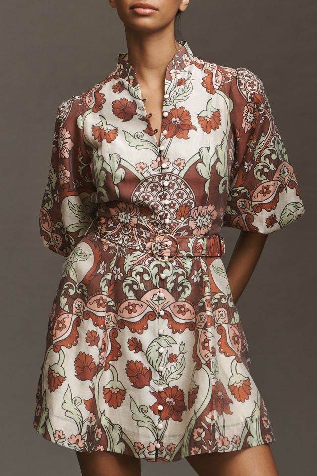 Mestiza Valencia Linen Blend Fit & Flare Mini Dress #3