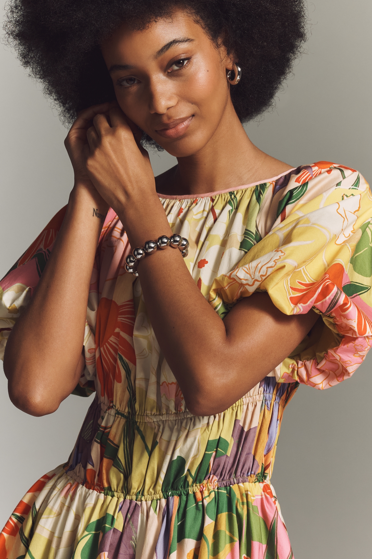 Mestiza Breakfast Puff-Sleeve Mini Dress