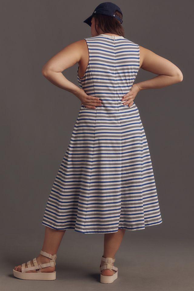 By Anthropologie Sleeveless A-Line Midi Dress #5