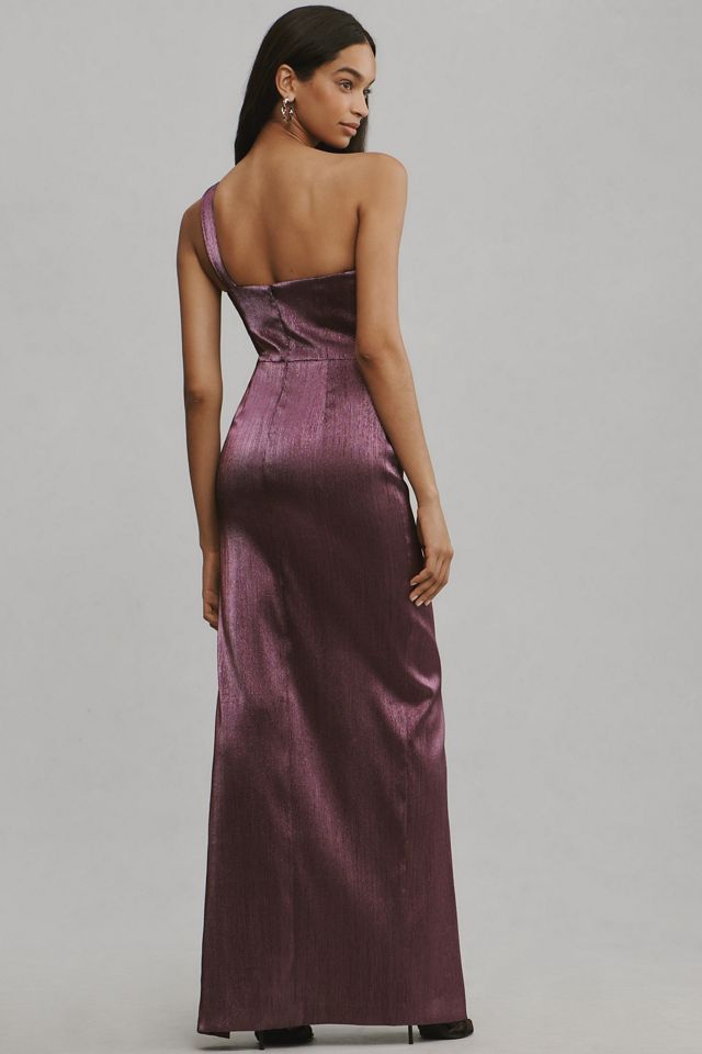 Black Halo One-Shoulder Scoop-Neck Maxi Dress #1
