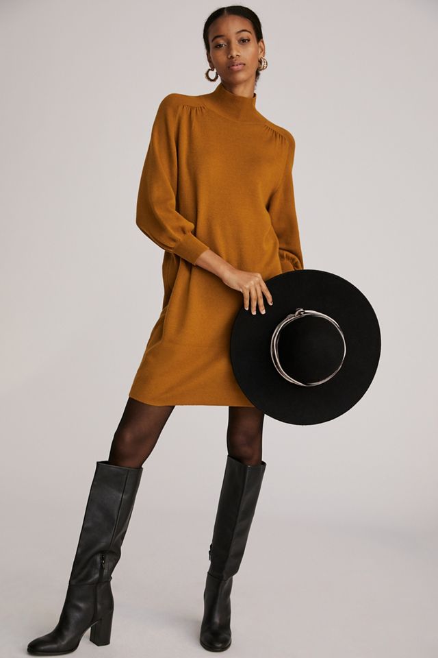 Maeve Mock Neck Sweater Tunic Dress #3