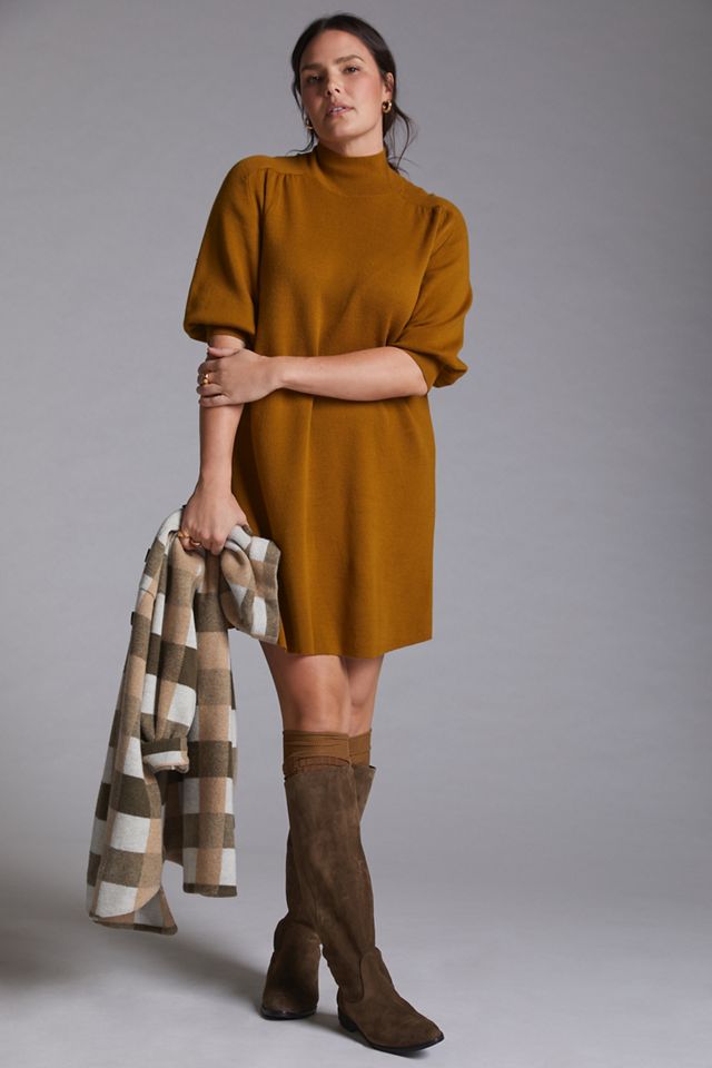 Maeve Mock Neck Sweater Tunic Dress #4