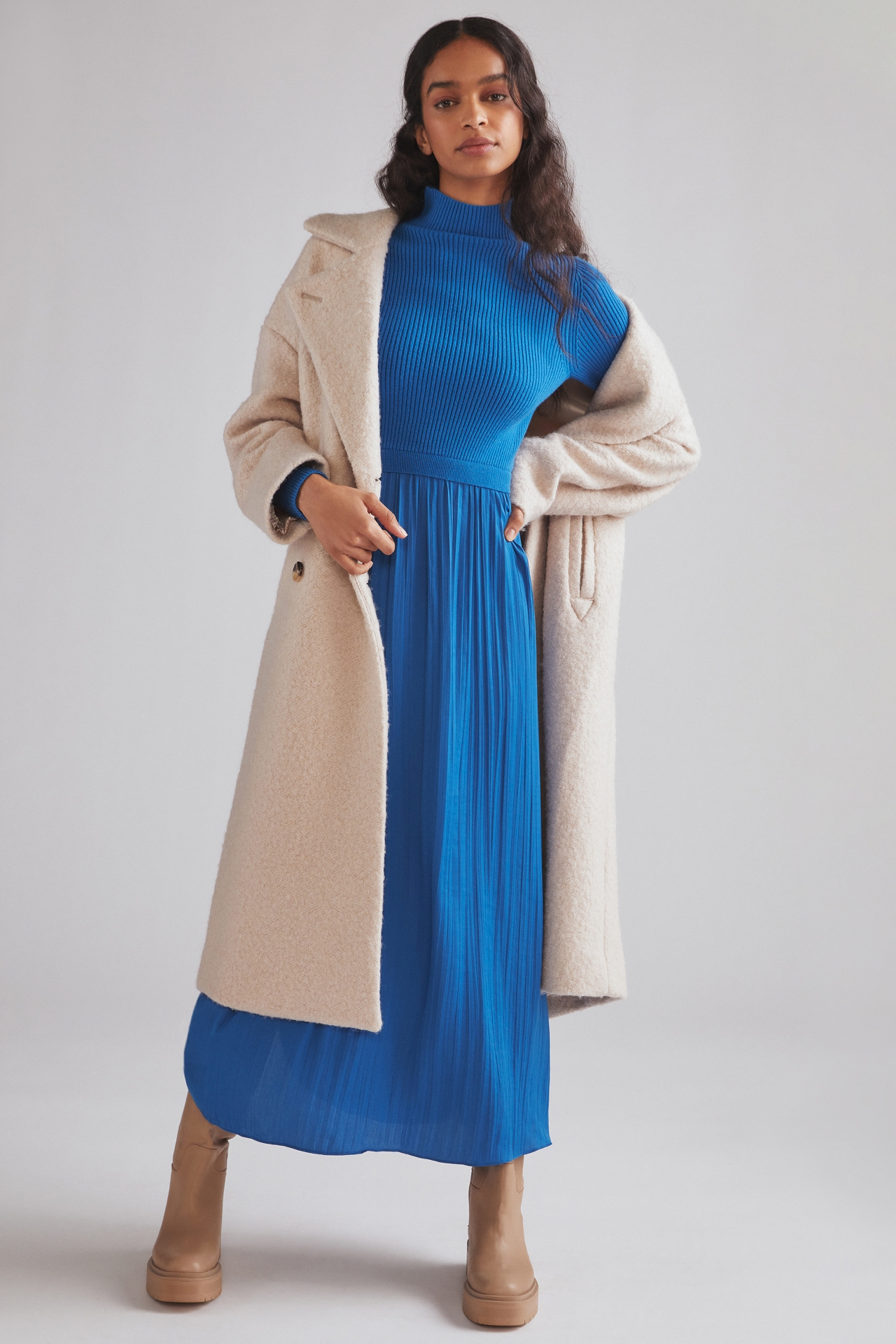 Anthropologie Layered Mock Neck Sweater Maxi Dress | The Summit