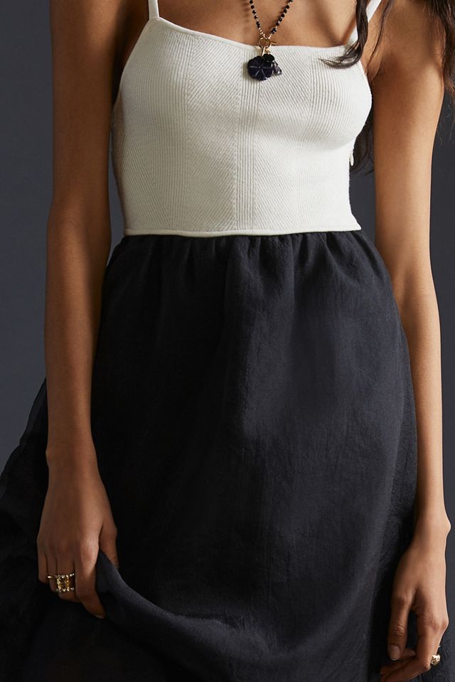 Maeve Tulle Midi Dress | Anthropologie
