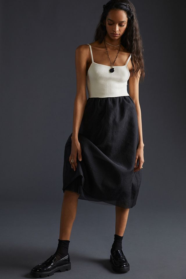 Maeve Tulle Midi Dress | Anthropologie