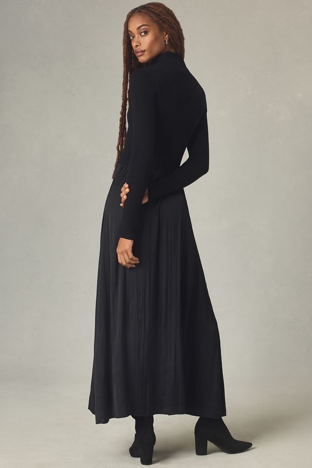The Thea Long-Sleeve Twofer Maxi Dress #3