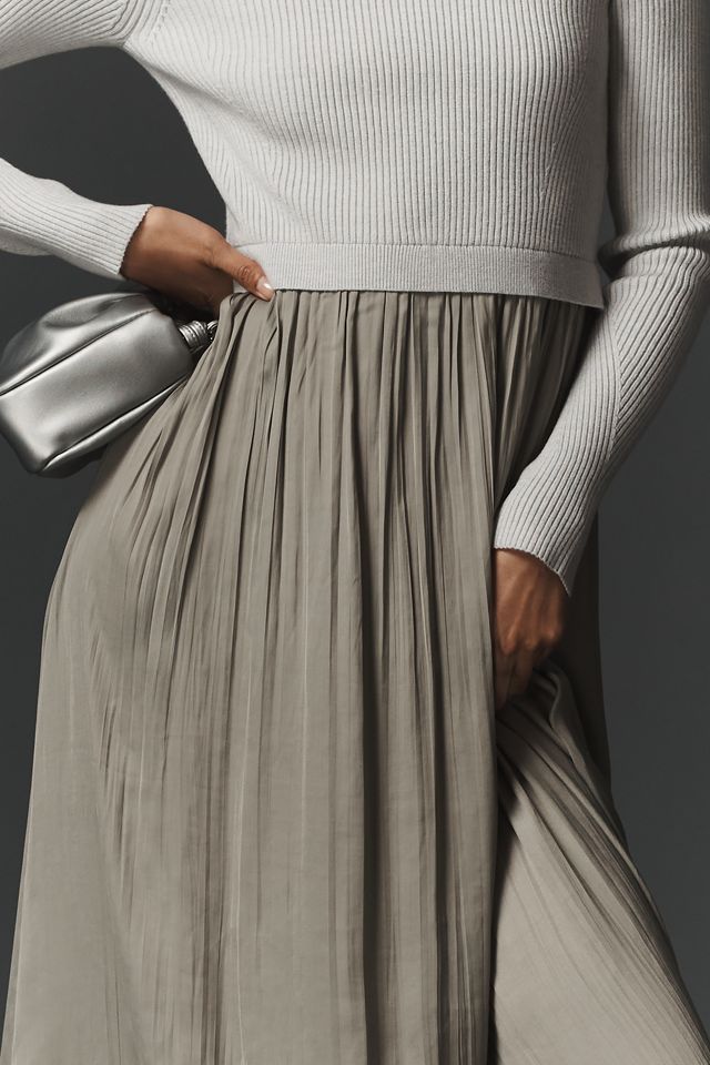 The Thea Long-Sleeve Twofer Maxi Dress | Turtleneck Dress | Anthropologie