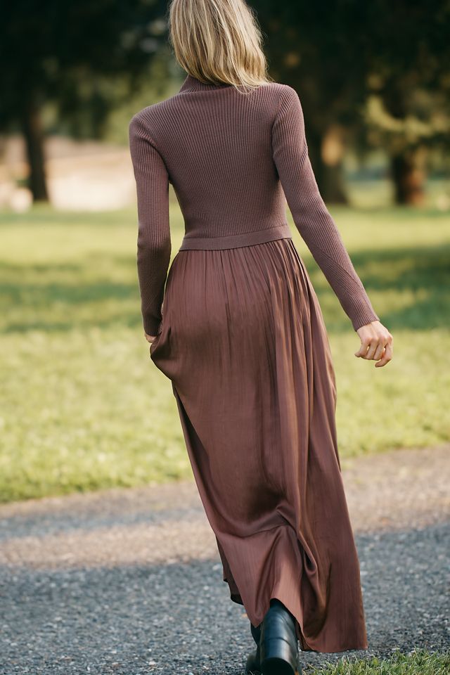 The Thea Long-Sleeve Twofer Maxi Dress #2
