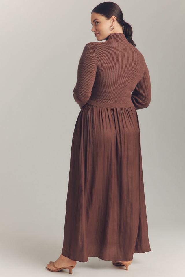 The Thea Long-Sleeve Twofer Maxi Dress #4