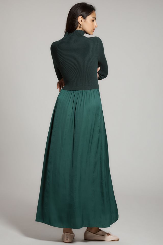 The Thea High-Neck Mockable Maxi Jumper Dress #1