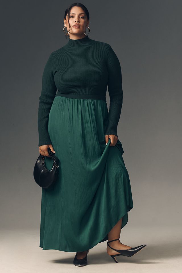The Thea High-Neck Mockable Maxi Jumper Dress #4