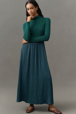 The Thea Long-Sleeve Twofer Maxi Dress