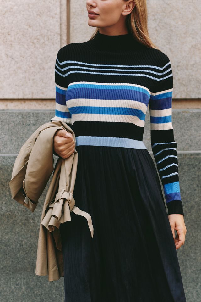 The Thea Long-Sleeve Twofer Maxi Dress #1