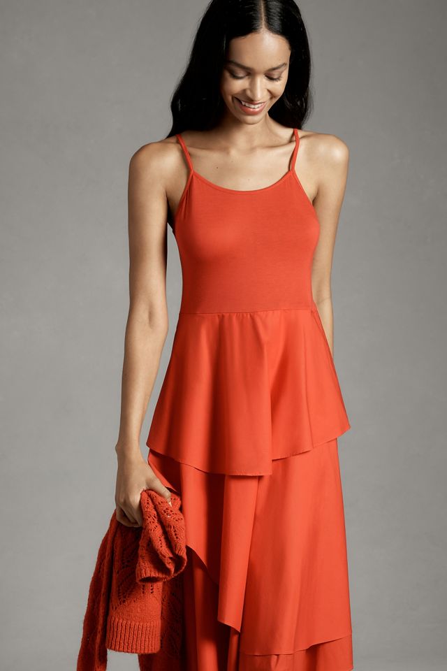 By Anthropologie Twofer Sweater Tiered Midi Dress #1