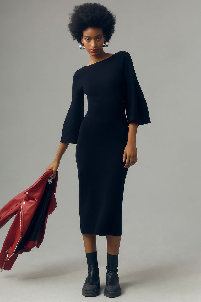 Black midi jumper sales dress