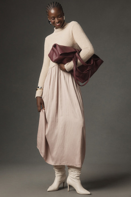 the thea long sleeve twofer maxi dress By Anthropologie The Thea Long-Sleeve Twofer Maxi Dress