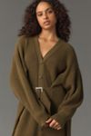 By Anthropologie Long-Sleeve Belted Cardigan Midi Dress | Anthropologie UK
