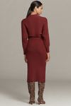 By Anthropologie Long-Sleeve Slim Sweater Midi Dress