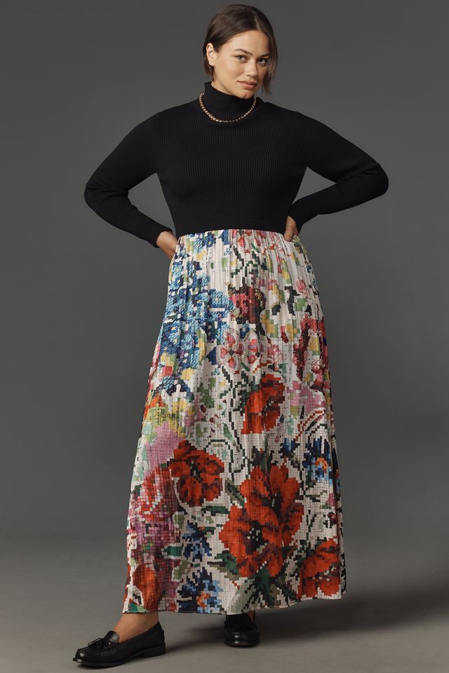 The Thea Long-Sleeve Twofer Maxi Dress  #4