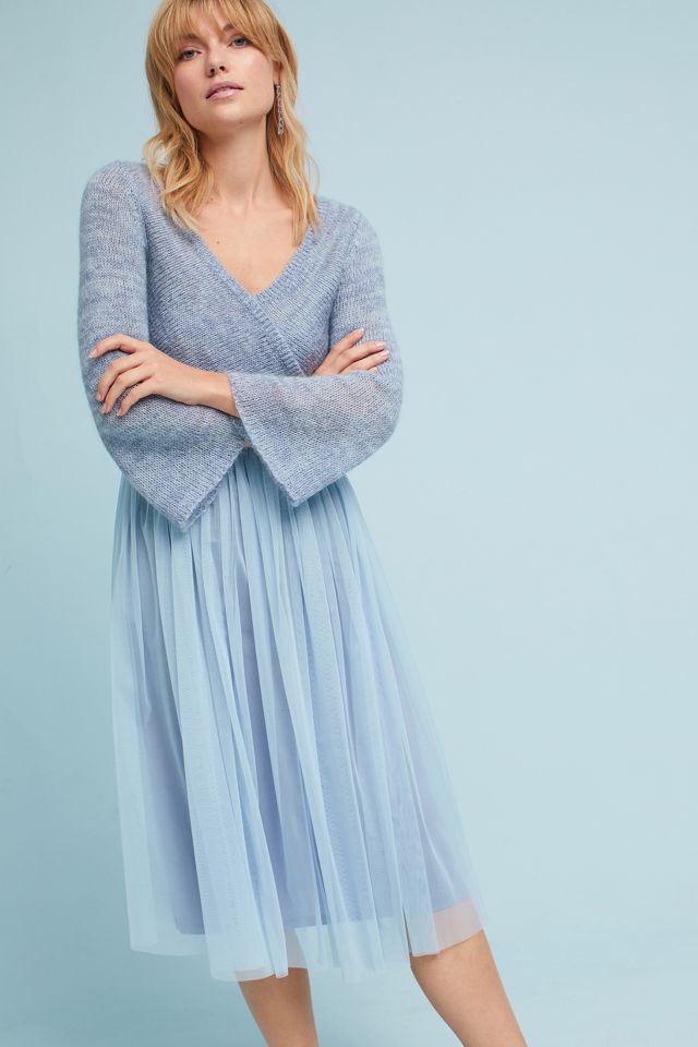 Anthropologie maeve outlet blue dress