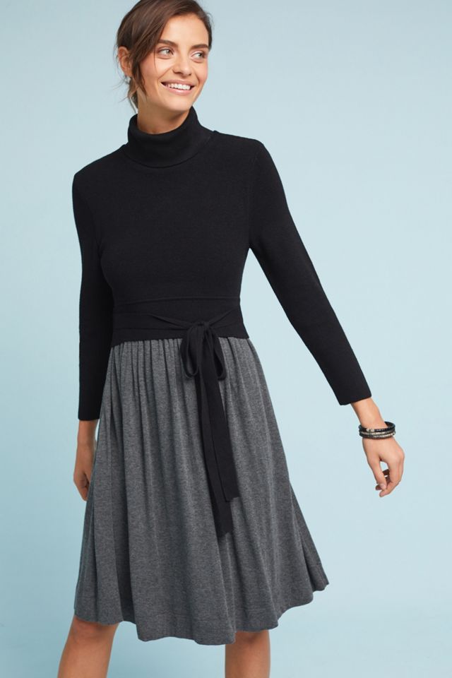 knit ballet dress CREPE KNIT BALLET DRESS - BLACK