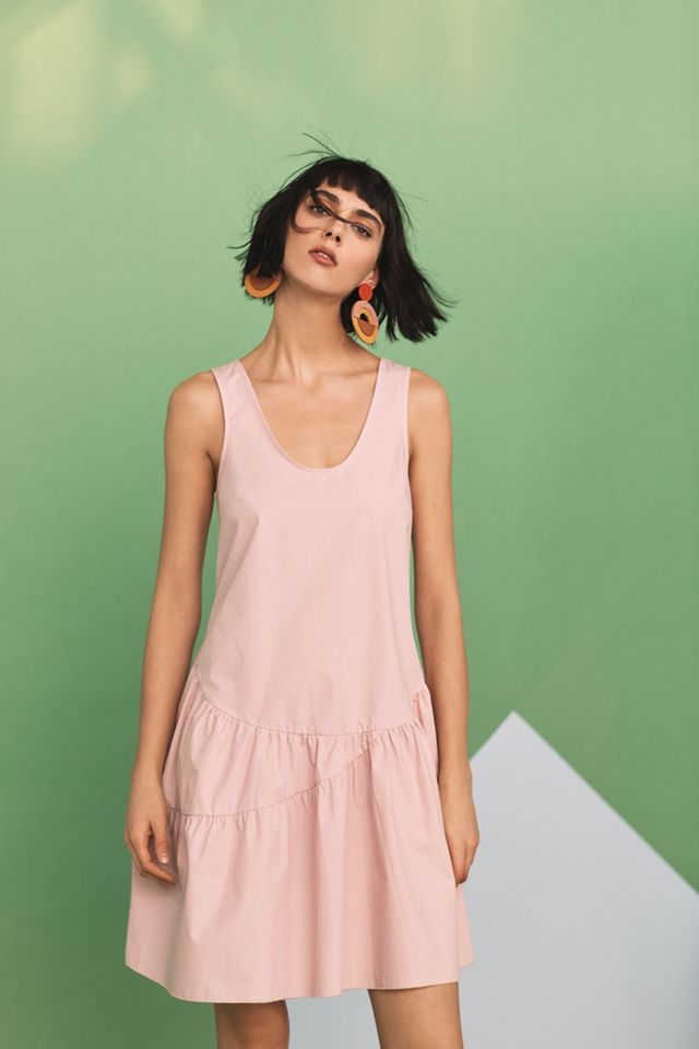 green emerald velvet dress Medium Wash Denim Drop Waist Dress - Mini Dresses main image 0