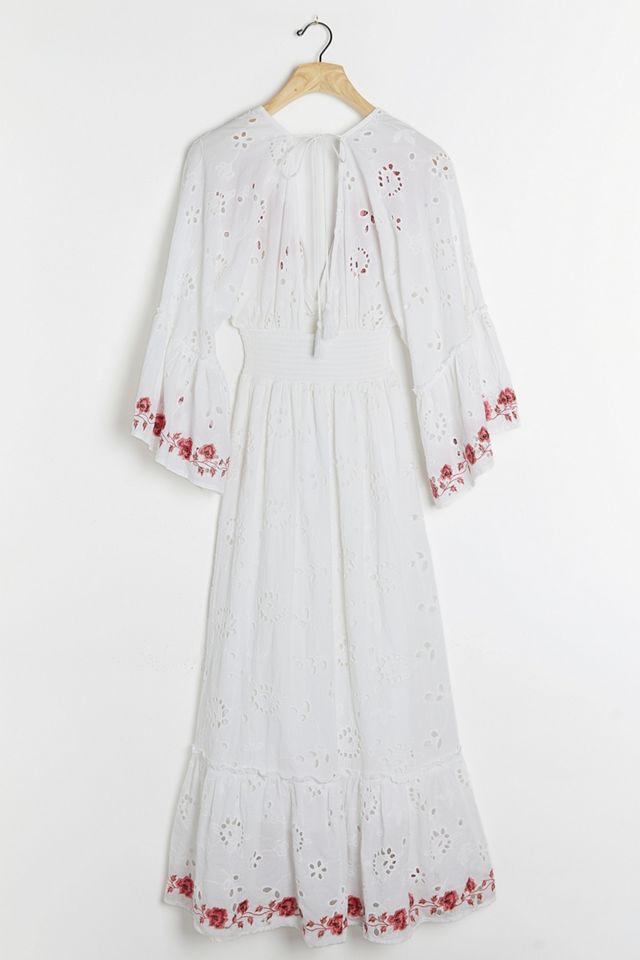 Corinne Embroidered Midi Dress