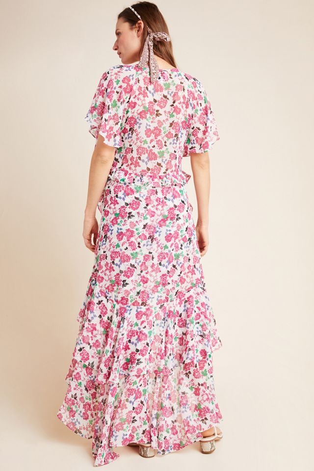 knee length dresses for ladies Storia Floral and Embroidered Tiny Flowers Maxi Dress  Girl Intuitive
