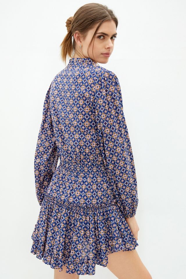 Puff-Sleeved Mini Dress #1