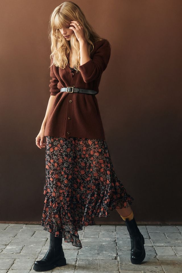 Ruffled Chiffon Maxi Dress #4