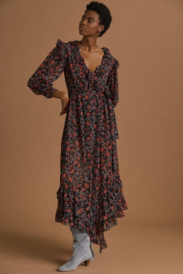 Ruffled Chiffon Maxi Dress #1