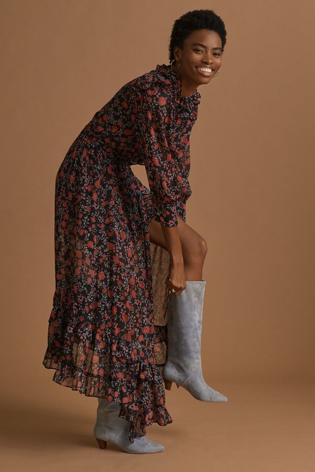 Ruffled Chiffon Maxi Dress #2