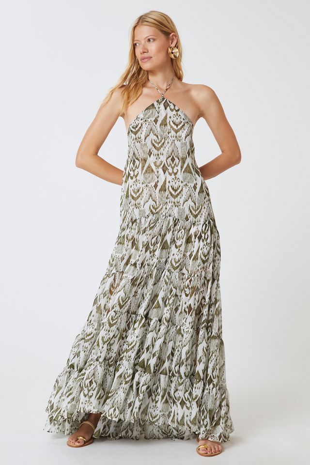 MISA Printed Halter Midi Dress #3