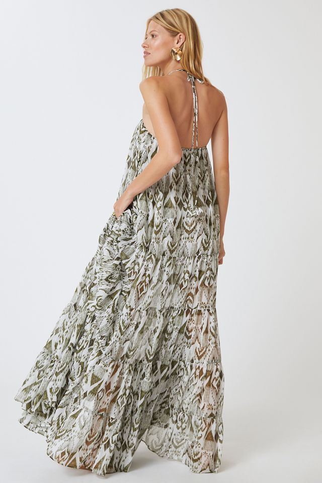 MISA Printed Halter Midi Dress #5