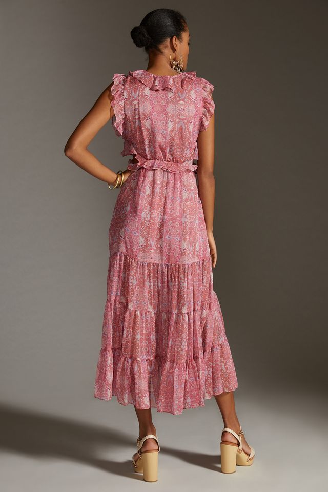 MISA Printed Ruffle Midi Dress #2