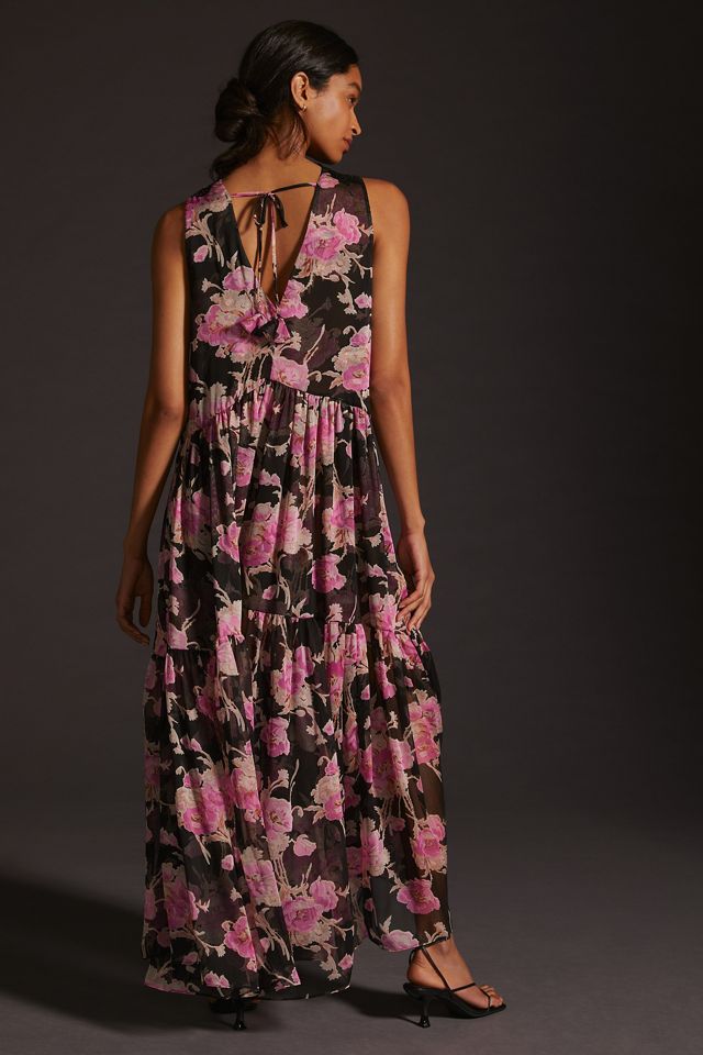 MISA Tie-Back Maxi Dress | Anthropologie