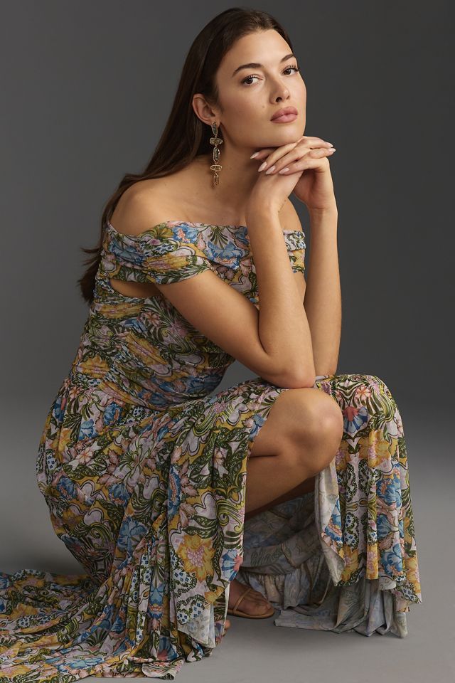 misa off shoulder dress MISA Los Angeles Off the Shoulder