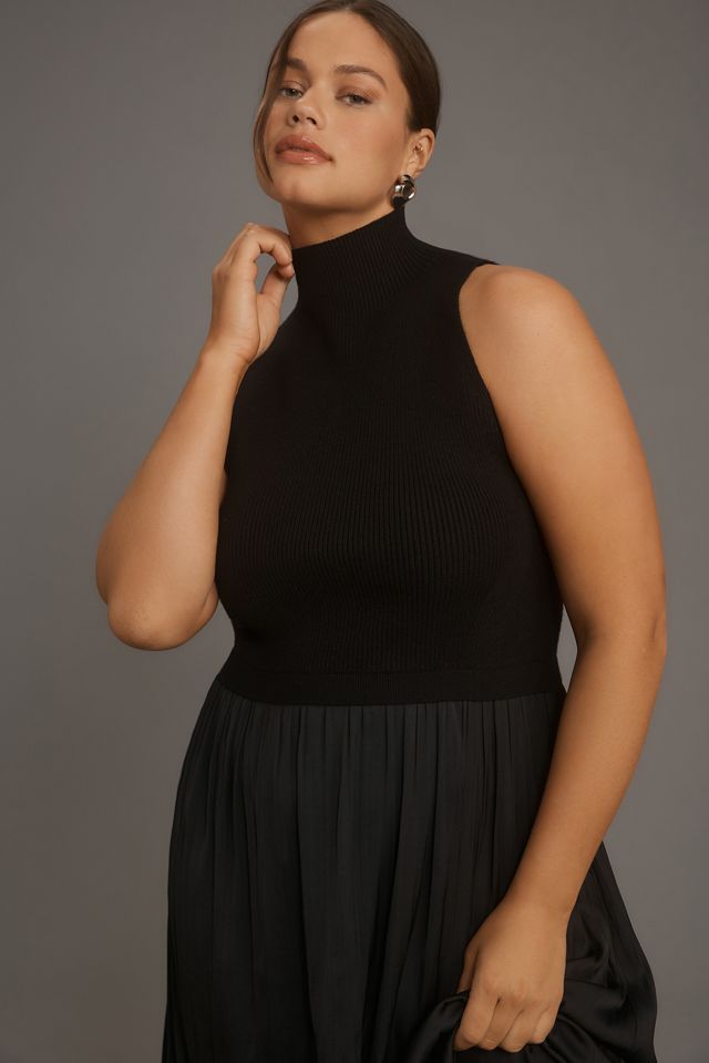 Anthropologie The Thea Long-Sleeve Twofer Maxi Dress