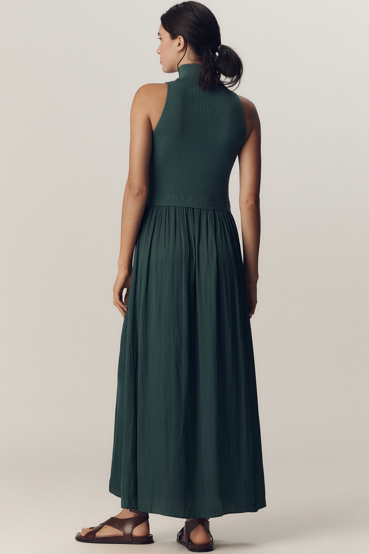 The Thea Sleeveless Twofer Maxi Dress