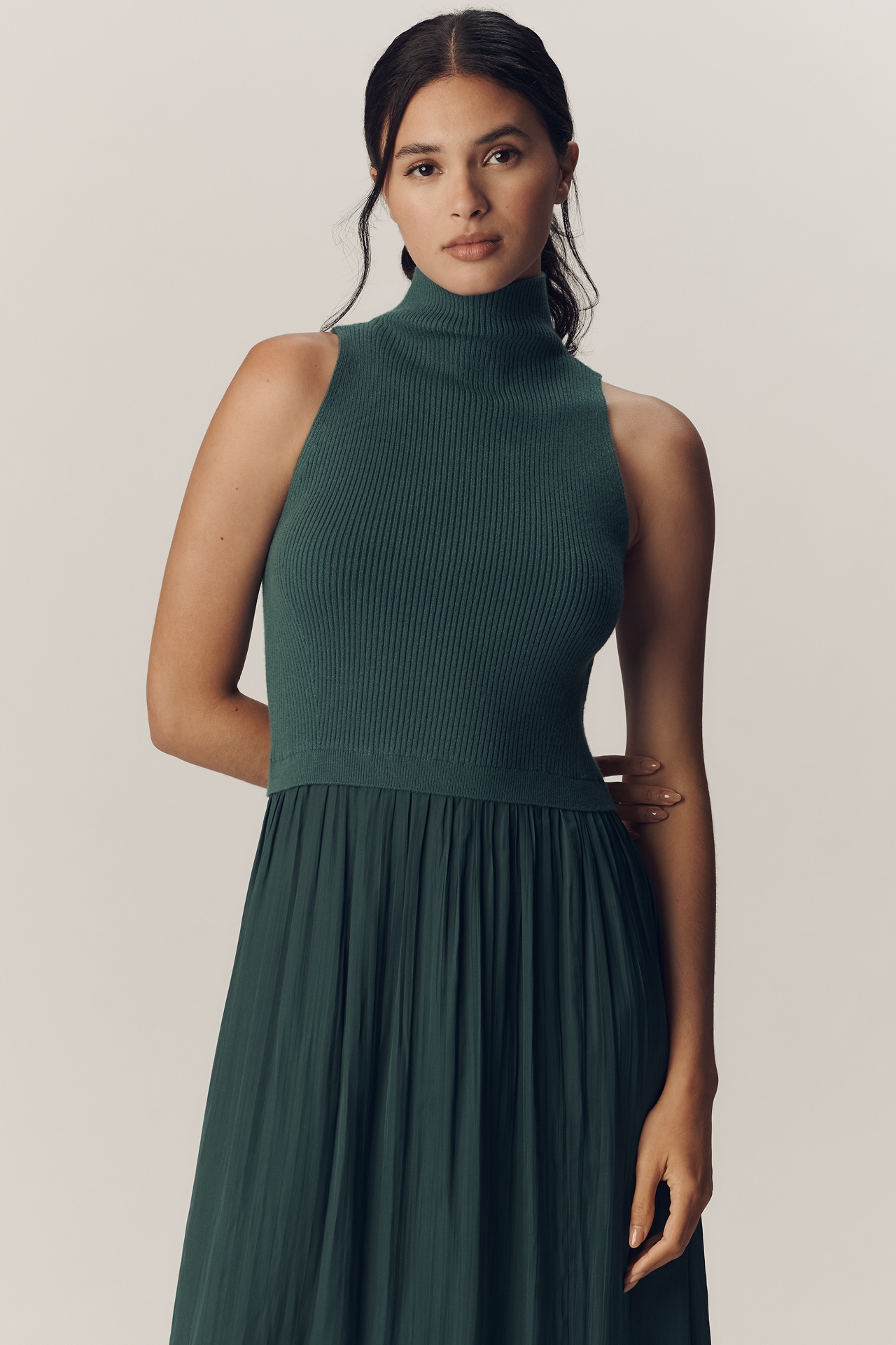 The Thea Sleeveless Twofer Maxi Dress
