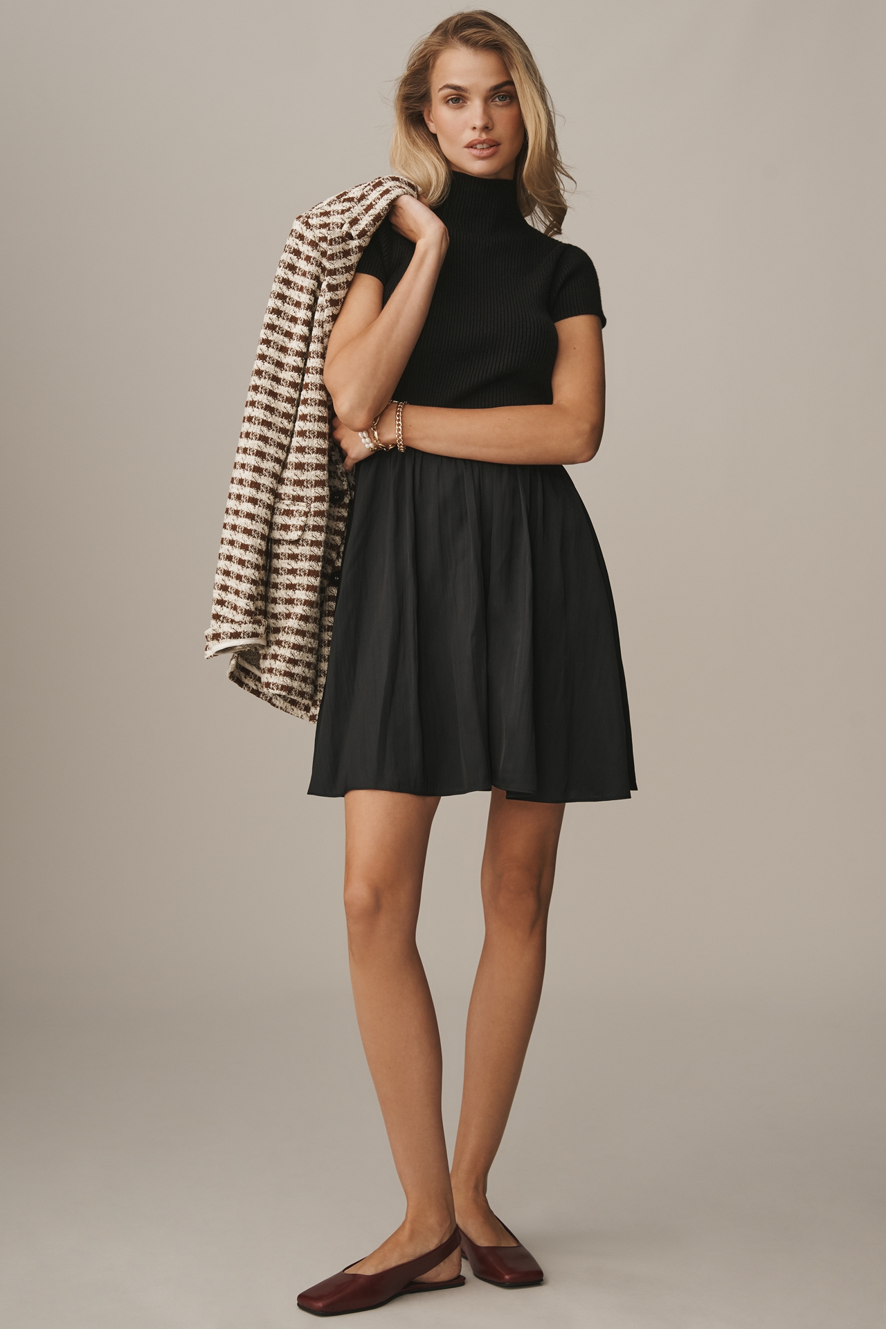 The Thea Short Sleeve Twofer Mini Dress