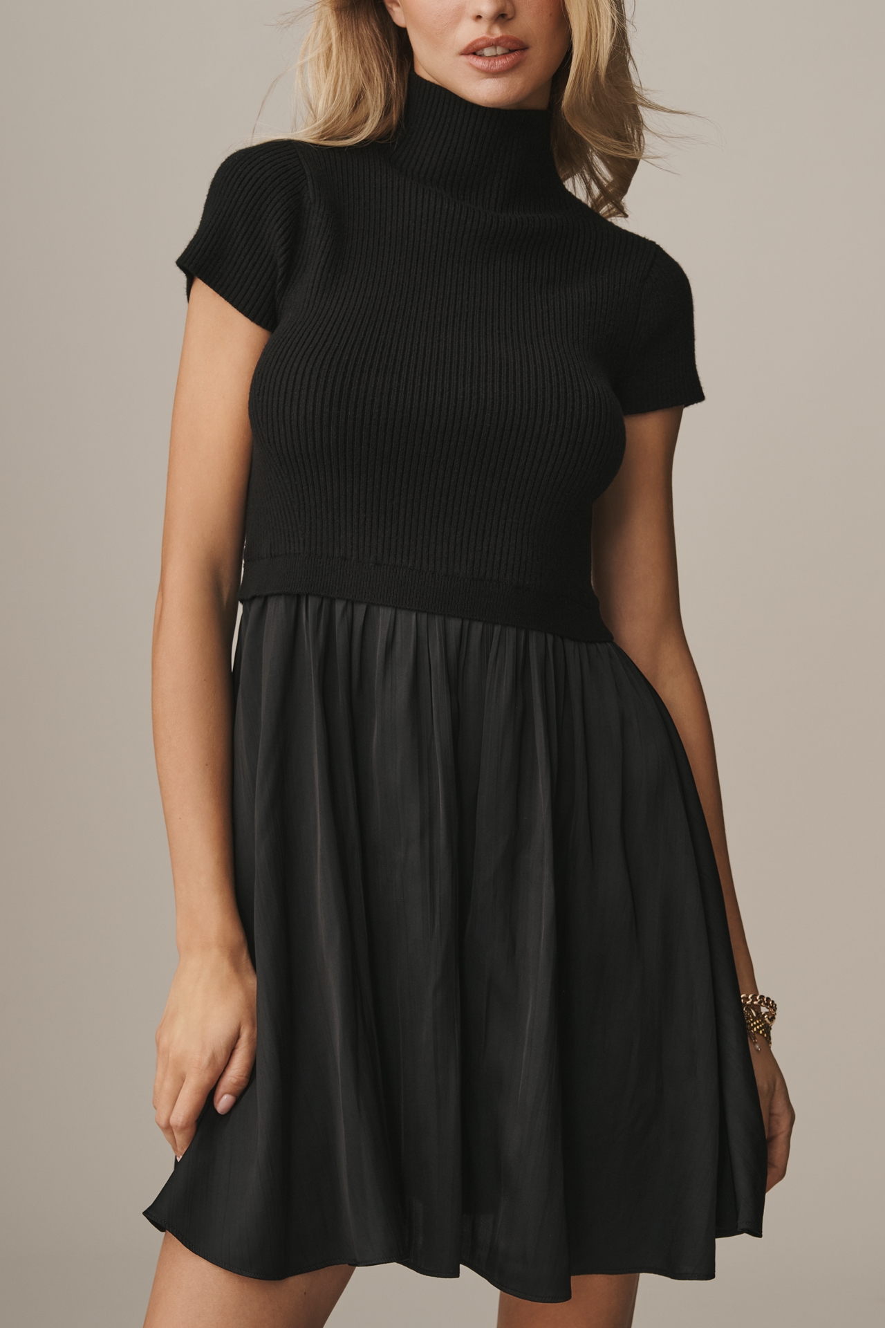 The Thea Short Sleeve Twofer Mini Dress