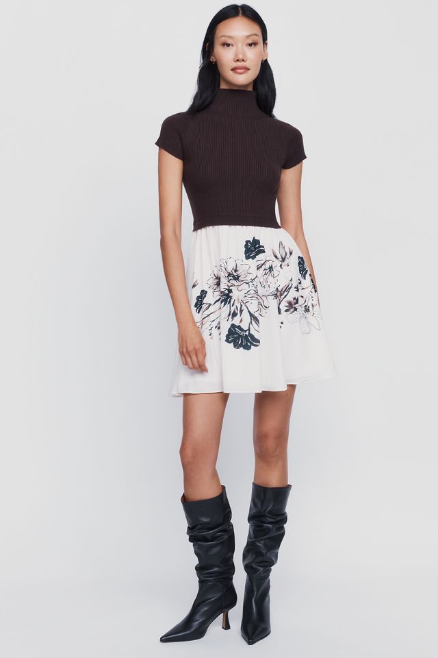 Thea Short Sleeve Twofer Mini Dress #3