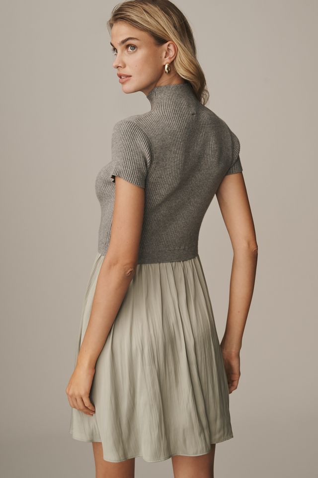 The Thea Short-Sleeve Twofer Sweater Mini Dress