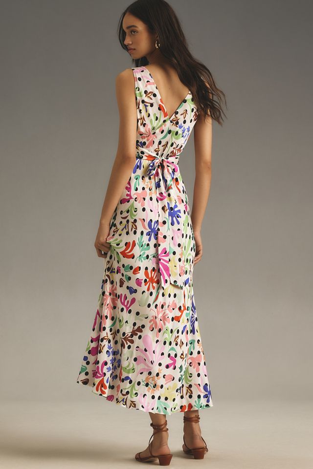 RIXO Lauriane Sleeveless V-Neck Midi Dress #1